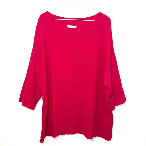 Bryn Walker Gauze Cotton Boxy Fit Top - Pink S - Picture 1 of 8